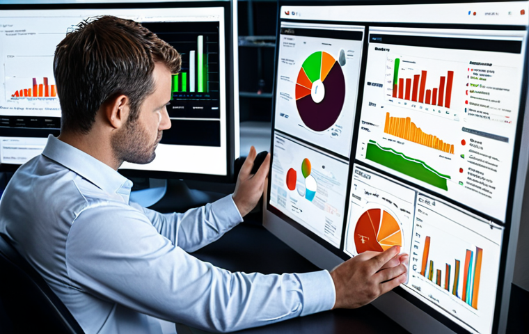 **
"Angel investor analyzing data dashboards, identifying promising startup opportunities with market trends and social media data visualizations. Focused on innovation and meeting consumer needs."
**