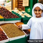 Home 20 시드 투자 선별 기준 정리 - **Subject:** A young girl (around 7 years old) wearing a traditional Emirati dress (thobe) in a vibr...