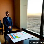 시드 투자 선별 방법론의 발전 - Photorealistic modern startup investment workshop in Dubai, diverse Arab venture capital team in ele...